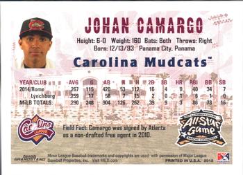 2015 Grandstand California League / Carolina League All-Star Game #NNO Johan Camargo Back