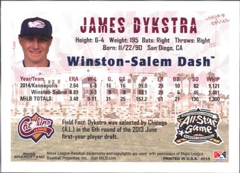 2015 Grandstand California League / Carolina League All-Star Game #NNO James Dykstra Back