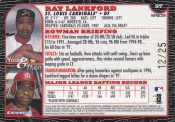 1999 Bowman Chrome - Gold Refractors #57 Ray Lankford  Back