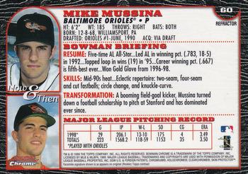 1999 Bowman Chrome - Refractors #60 Mike Mussina  Back