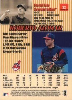 1999 Bowman's Best - Atomic Refractors #32 Roberto Alomar  Back