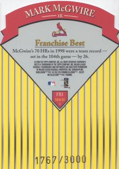1999 Bowman's Best - Franchise Best Mach I #FB1 Mark McGwire  Back