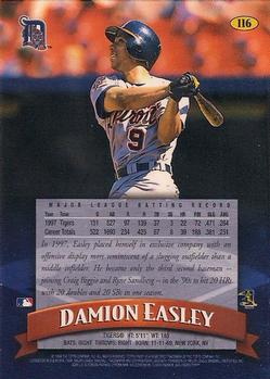 1998 Finest #116 Damion Easley Back