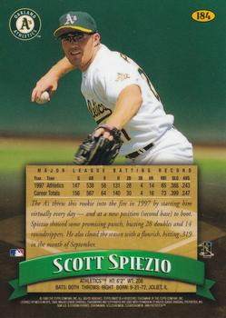 1998 Finest #184 Scott Spiezio Back