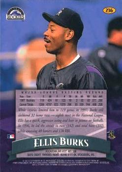 1998 Finest #236 Ellis Burks Back