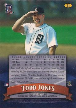 1998 Finest #61 Todd Jones Back