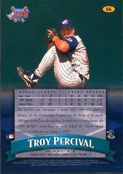1998 Finest #66 Troy Percival Back