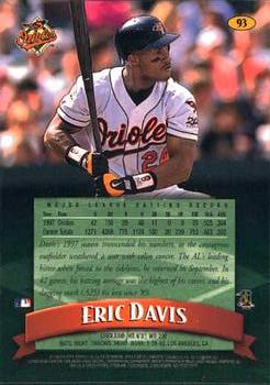 1998 Finest #93 Eric Davis Back