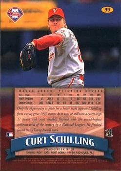 1998 Finest #99 Curt Schilling Back