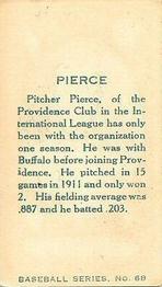 1912 Imperial Tobacco C46 #68 George Pierce Back