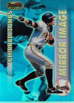 1999 Bowman's Best - Mirror Image Refractor #M6 Chipper Jones / Eric Chavez  Front
