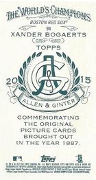 2015 Topps Allen & Ginter - Mini A & G Back #94 Xander Bogaerts Back