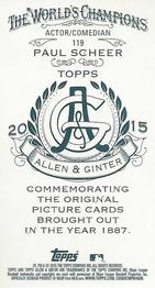 2015 Topps Allen & Ginter - Mini A & G Back #119 Paul Scheer Back