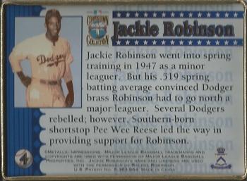 1996 Metallic Impressions Jackie Robinson #4 Jackie Robinson Back