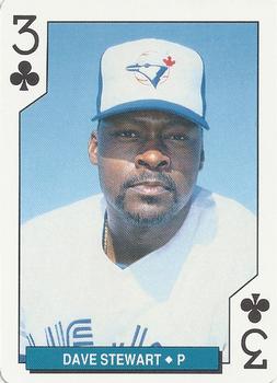 1994 Bicycle Toronto Blue Jays Playing Cards #3♣ Dave Stewart Front