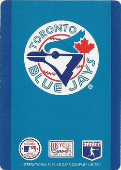 1994 Bicycle Toronto Blue Jays Playing Cards #6♦ Paul Molitor Back