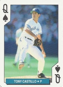 1994 Bicycle Toronto Blue Jays Playing Cards #Q♠ Tony Castillo Front