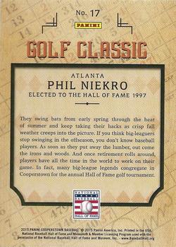 2015 Panini Cooperstown - Golf Classic #17 Phil Niekro Back