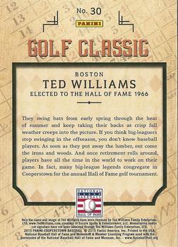2015 Panini Cooperstown - Golf Classic #30 Ted Williams Back