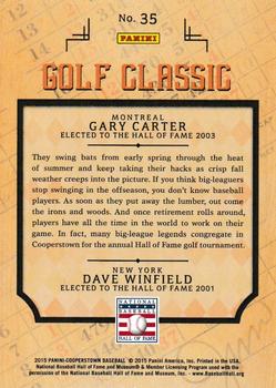 2015 Panini Cooperstown - Golf Classic #35 Gary Carter / Dave Winfield Back