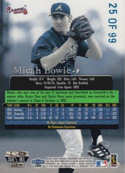 1999 Flair Showcase - Legacy Collection Row 3 (Power) #18L Micah Bowie  Back