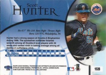 1999 Fleer Brilliants - Blue #152B Scott Hunter  Back