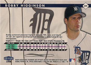 1998 Fleer Tradition #234 Bobby Higginson Back