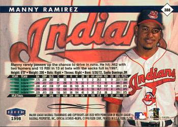 1998 Fleer Tradition #388 Manny Ramirez Back