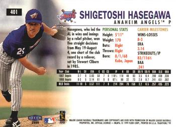 1999 Fleer Tradition - Millennium #401 Shigetoshi Hasegawa  Back