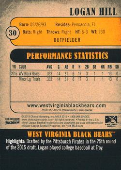 2015 Choice West Virginia Black Bears #30 Logan Hill Back