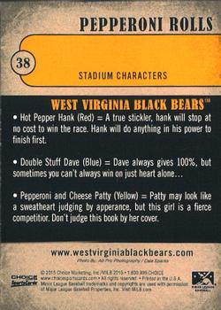 2015 Choice West Virginia Black Bears #38 Pepperoni Rolls Back