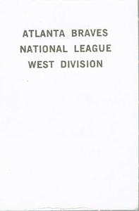 1969 Milton Bradley - Team Cards #NNO Atlanta Braves Front