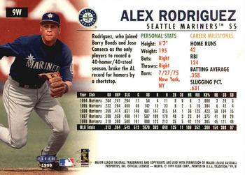 1999 Fleer Tradition - Warning Track Collection #9W Alex Rodriguez Back