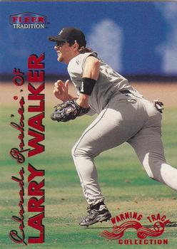 1999 Fleer Tradition - Warning Track Collection #33W Larry Walker Front
