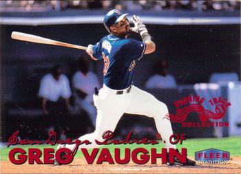 1999 Fleer Tradition - Warning Track Collection #48W Greg Vaughn Front