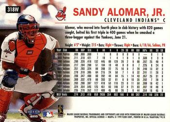 1999 Fleer Tradition - Warning Track Collection #318W Sandy Alomar Jr. Back
