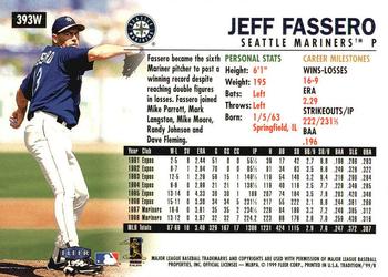 1999 Fleer Tradition - Warning Track Collection #393W Jeff Fassero Back