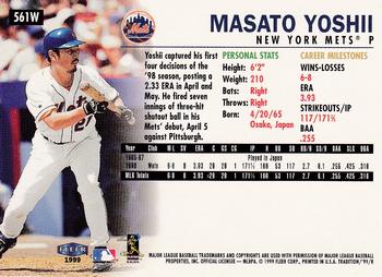 1999 Fleer Tradition - Warning Track Collection #561W Masato Yoshii Back