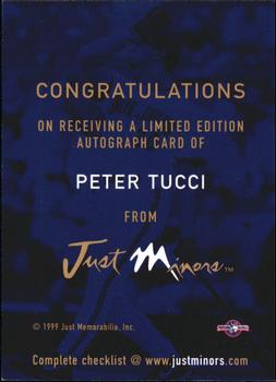 1999 Just - Autographs #NNO Pete Tucci Back