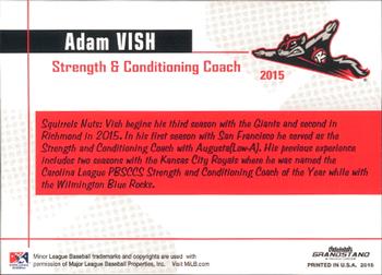 2015 Grandstand Richmond Flying Squirrels #NNO Adam Vish Back