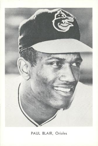 1968 Sports Service Baltimore Orioles #NNO Paul Blair Front