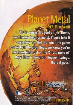 1999 Metal Universe - Planet Metal #15 PM Jeff Bagwell  Back