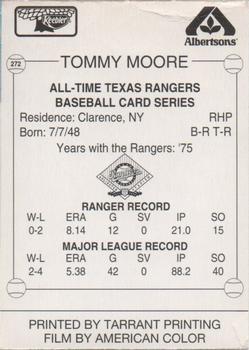 1993 Keebler Texas Rangers #272 Tommy Moore Back