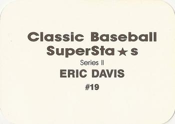 1988 Classic Baseball Superstars (unlicensed) #19 Eric Davis Back