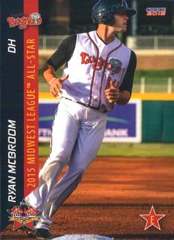 2015 Choice Midwest League All-Stars #53 Ryan McBroom Front