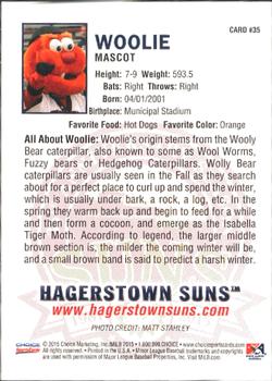 2015 Choice Hagerstown Suns #35 Woolie Back