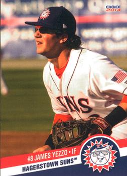 2014 Choice Hagerstown Suns #25 James Yezzo Front