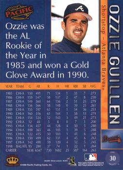 1999 Pacific - Red #30 Ozzie Guillen  Back