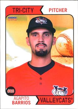 2015 Choice Tri-City ValleyCats #21 Agapito Barrios Front
