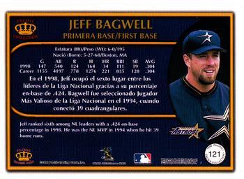 1999 Pacific Crown Collection - Platinum Blue #121 Jeff Bagwell  Back